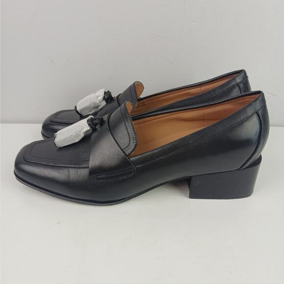 Easy Spirit SZ 8.5 Genuine Leather Drew Tassle Loafer in Black NEW - Picture 5 of 7